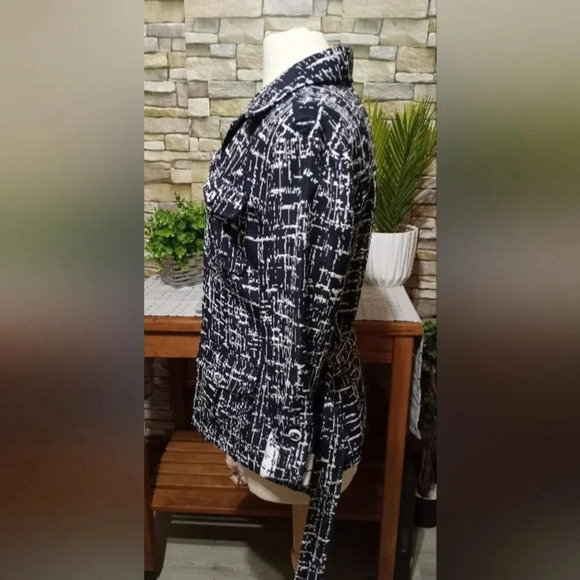 RUBY RD Women's Large(14)Belted Jacket Navy White‎ - Picture 5 of 9